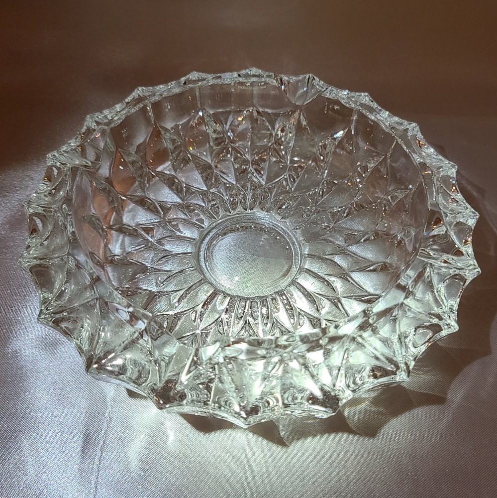 Vintage Rossini Cut Crystal Cigar Ashtray